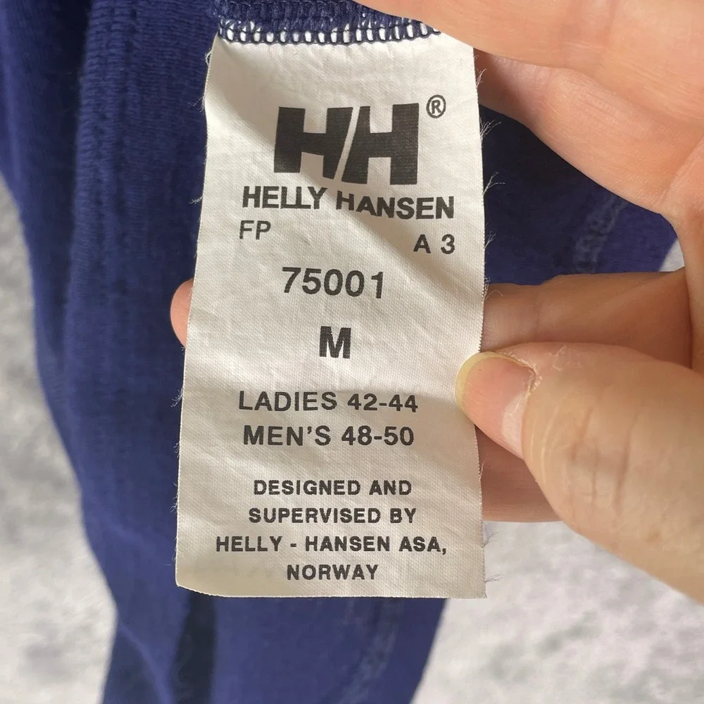 Helly Hansen Base Layer Top Unisex Medium Navy Blue Lifa Shirt Workwear 75001